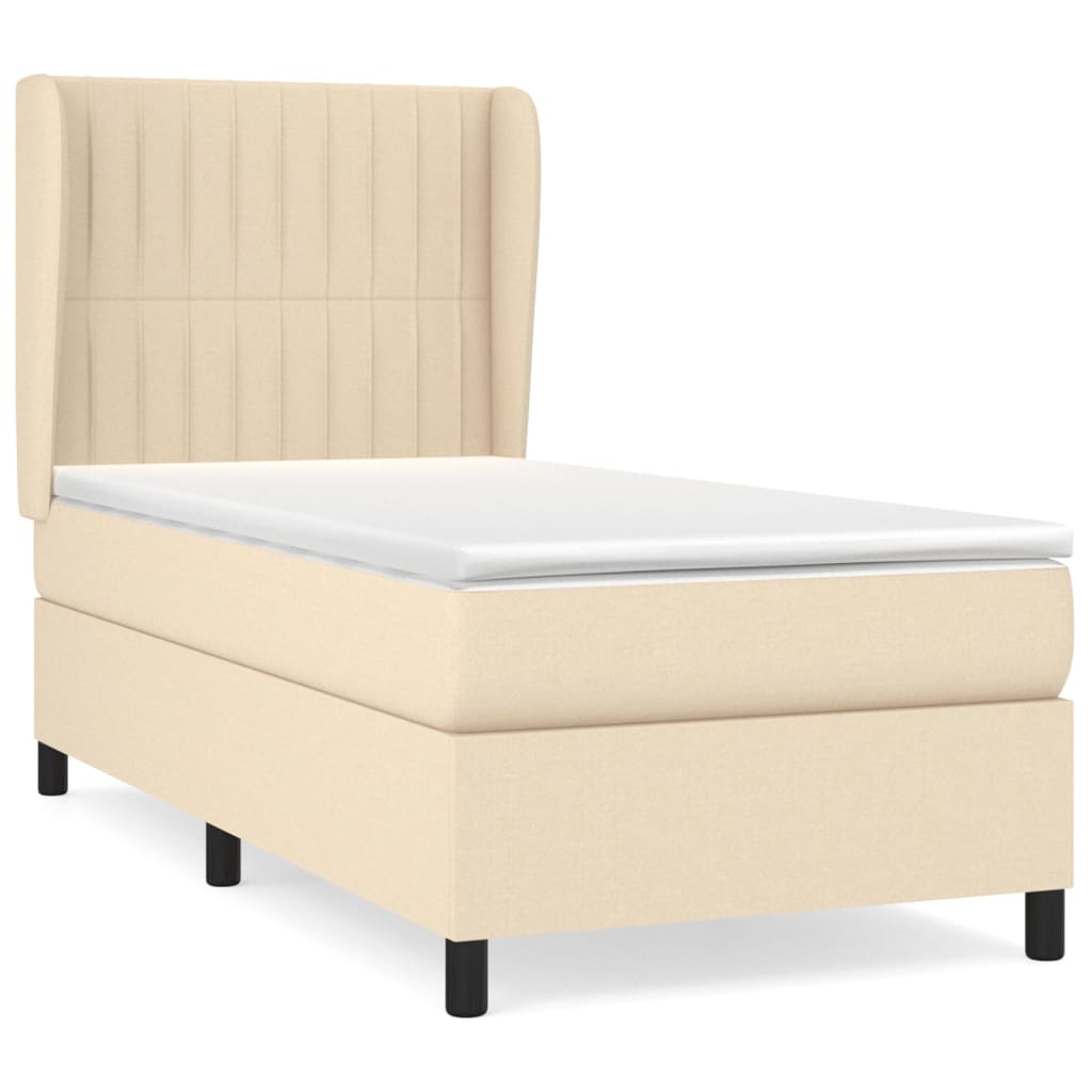 Giroletto a Molle con Materasso Crema 80x200 cm inTessuto 3128082