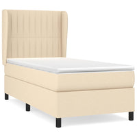 Giroletto a Molle con Materasso Crema 80x200 cm inTessuto 3128082
