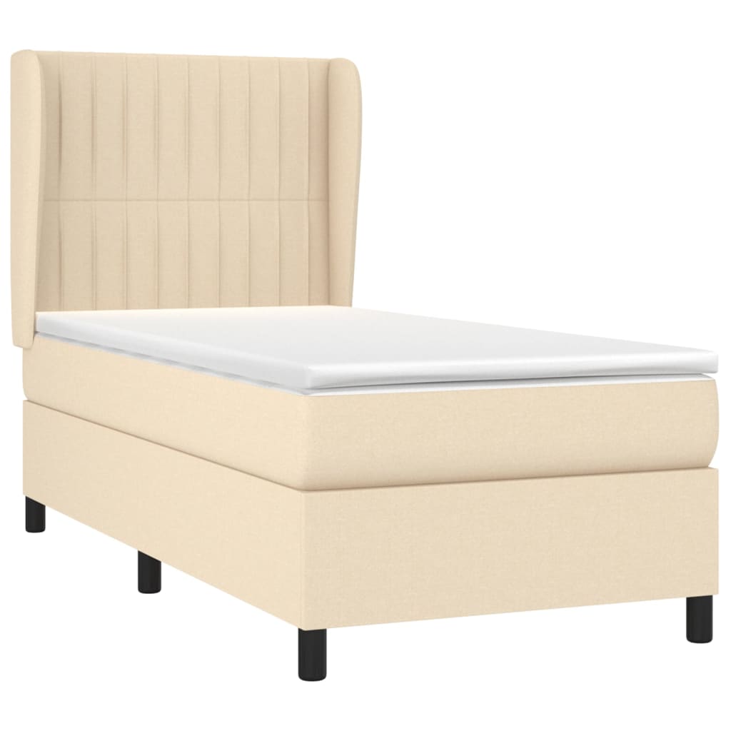Giroletto a Molle con Materasso Crema 80x200 cm inTessuto 3128082