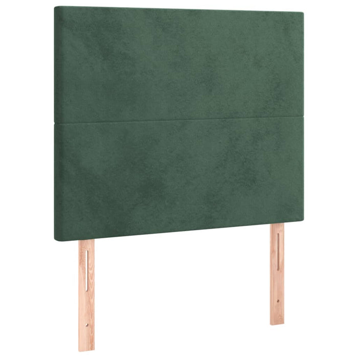 Giroletto a Molle con Materasso Verde Scuro 100x200 cm Velluto 3129078