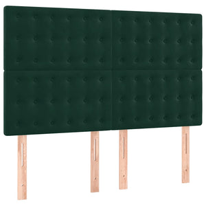 Giroletto a Molle con Materasso Verde Scuro 140x190 cm Velluto 3129450