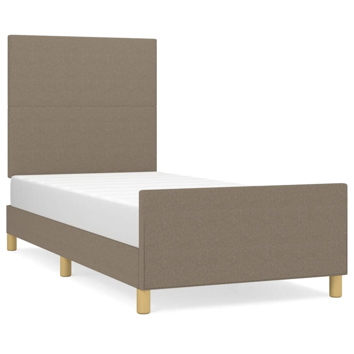 Giroletto senza Materasso-Struttura Letto Tortora 90x190 cm Tessuto 980830