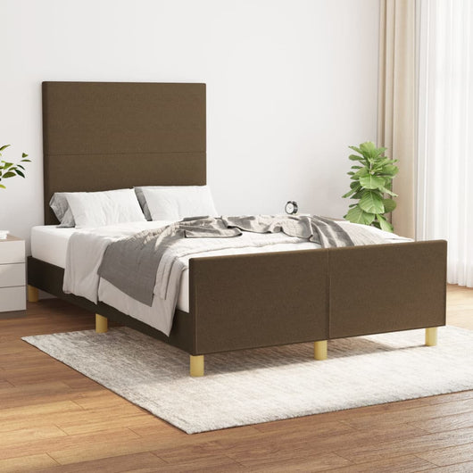 Giroletto senza Materasso-Struttura Letto Marrone Scuro 120x200 cm Tessuto 738950