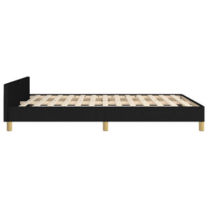 Giroletto senza Materasso-Struttura Letto Nero 140x190 cm in Tessuto 759185