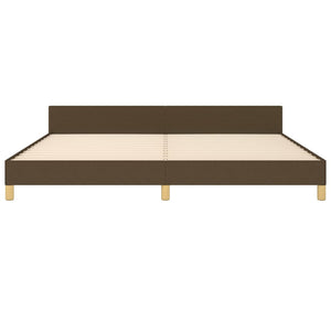 Giroletto senza Materasso-Struttura Letto Marrone Scuro 200x200 cm in Tessuto 661923