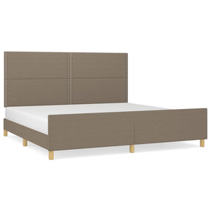 Giroletto senza Materasso-Struttura Letto Tortora 200x200 cm in Tessuto 709993