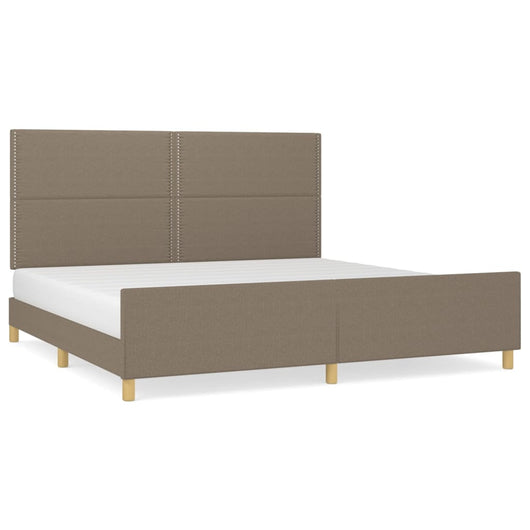 Giroletto senza Materasso-Struttura Letto Tortora 200x200 cm in Tessuto 709993