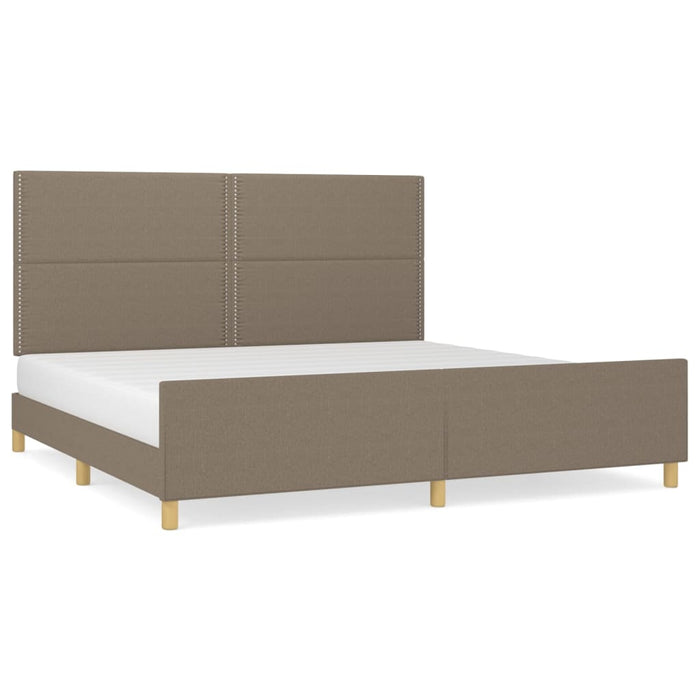 Giroletto senza Materasso-Struttura Letto Tortora 200x200 cm in Tessuto 709993