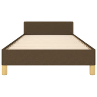 Giroletto senza Materasso-Struttura Letto Marrone Scuro 90x190 cm Tessuto 498477
