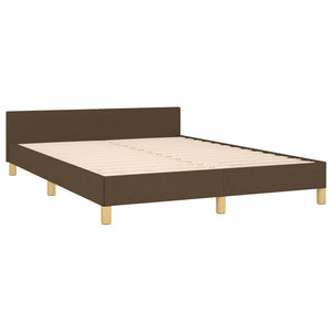 Giroletto senza Materasso-Struttura Letto Marrone Scuro 140x200 cm Tessuto 151869