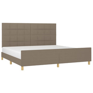 Giroletto senza Materasso-Struttura Letto Tortora 200x200 cm in Tessuto 777464