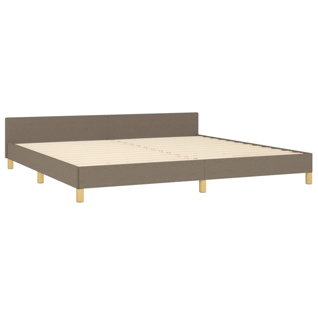 Giroletto senza Materasso-Struttura Letto Tortora 200x200 cm in Tessuto 777464