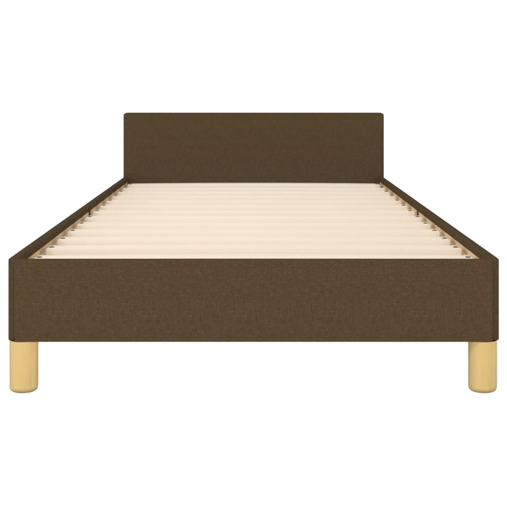 Giroletto senza Materasso-Struttura Letto Marrone Scuro 90x190 cm Tessuto 950901