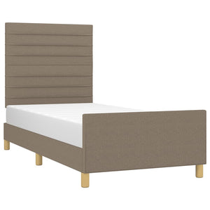 Giroletto senza Materasso-Struttura Letto Tortora 90x190 cm Tessuto 783534