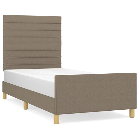 Giroletto senza Materasso-Struttura Letto Tortora 90x200 cm Tessuto 544830