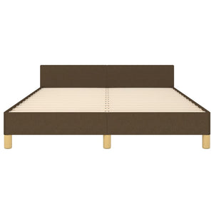 Giroletto senza Materasso-Struttura Letto Marrone Scuro 140x190 cm Tessuto 163252