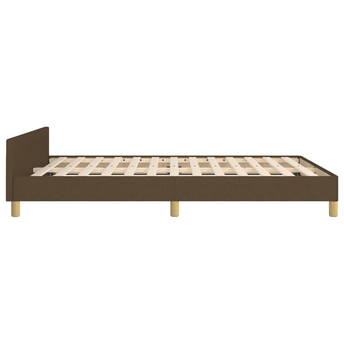 Giroletto senza Materasso-Struttura Letto Marrone Scuro 140x190 cm Tessuto 163252