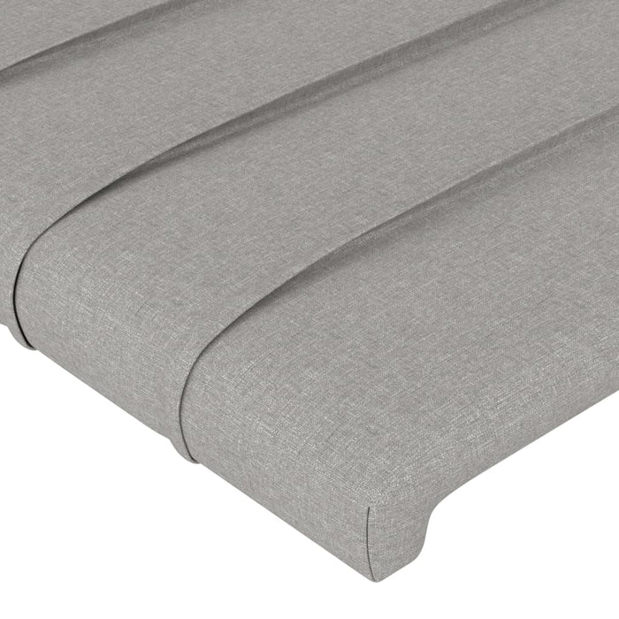Giroletto con Testiera Grigio Chiaro 200x200 cm in Tessuto cod mxl 51684