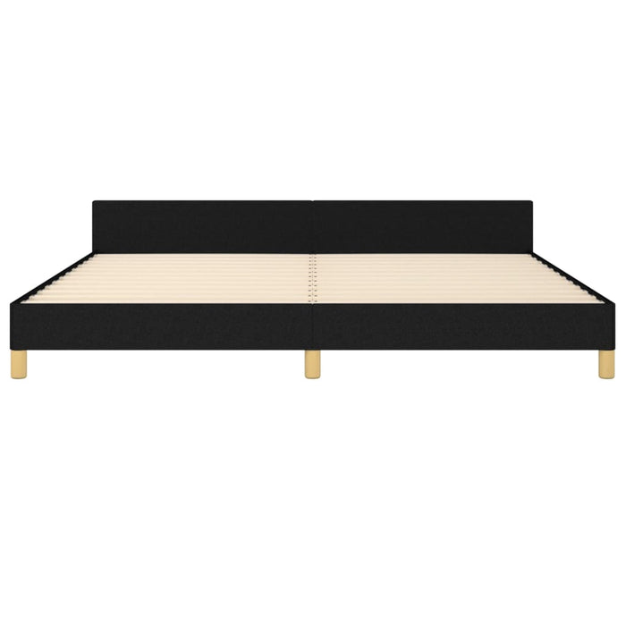 Giroletto senza Materasso-Struttura Letto Nero 200x200 cm in Tessuto 866715