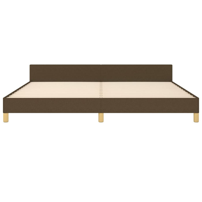 Giroletto senza Materasso-Struttura Letto Marrone Scuro 200x200 cm in Tessuto 404190