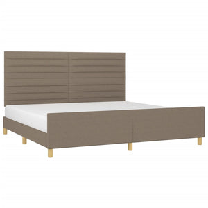 Giroletto senza Materasso-Struttura Letto Tortora 200x200 cm in Tessuto 344371