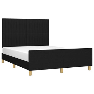 Giroletto senza Materasso-Struttura Letto Nero 140x190 cm in Tessuto 618553
