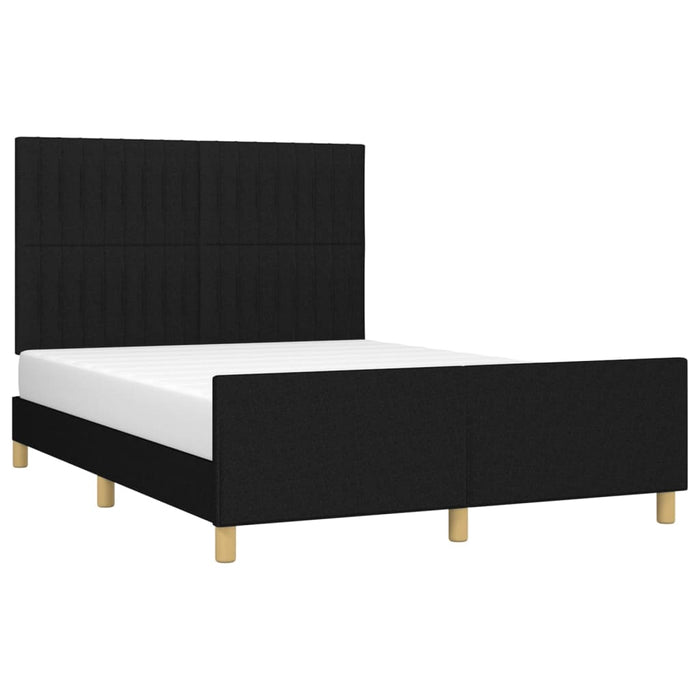 Giroletto senza Materasso-Struttura Letto Nero 140x190 cm in Tessuto 618553