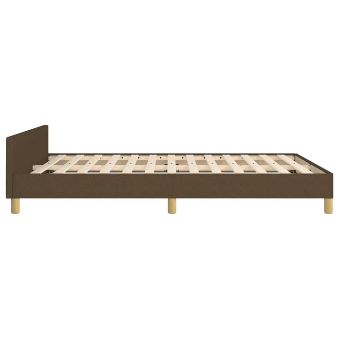 Giroletto senza Materasso-Struttura Letto Marrone Scuro 140x190 cm Tessuto 580054