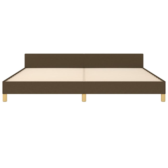 Giroletto senza Materasso-Struttura Letto Marrone Scuro 200x200 cm in Tessuto 253313