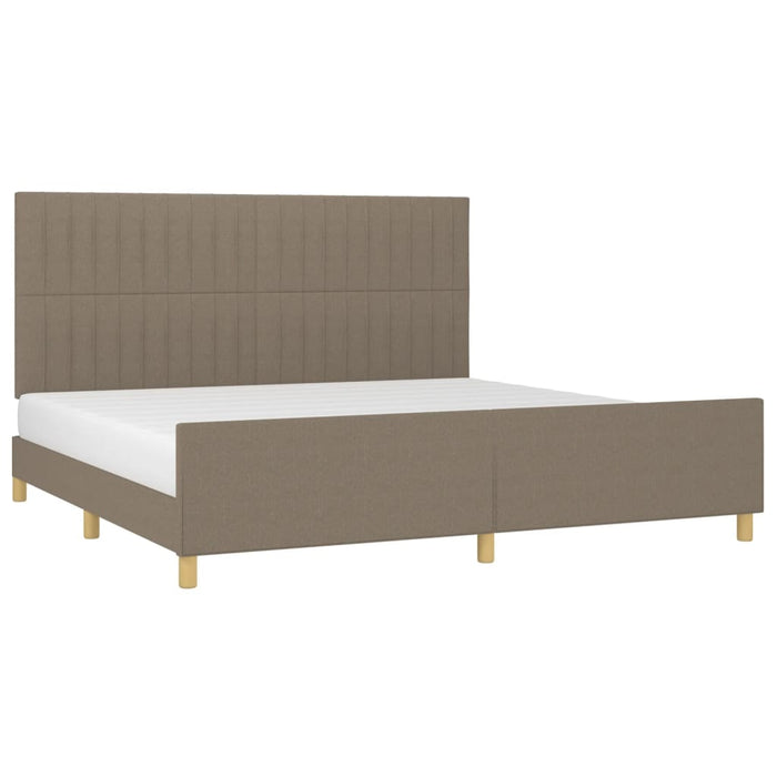 Giroletto senza Materasso-Struttura Letto Tortora 200x200 cm in Tessuto 431876