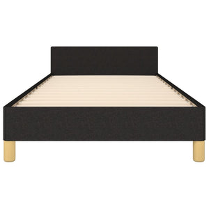 Giroletto senza Materasso-Struttura Letto Nero 90x200 cm in Tessuto 394708