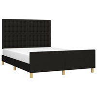 Giroletto senza Materasso-Struttura Letto Nero 140x190 cm in Tessuto 591134
