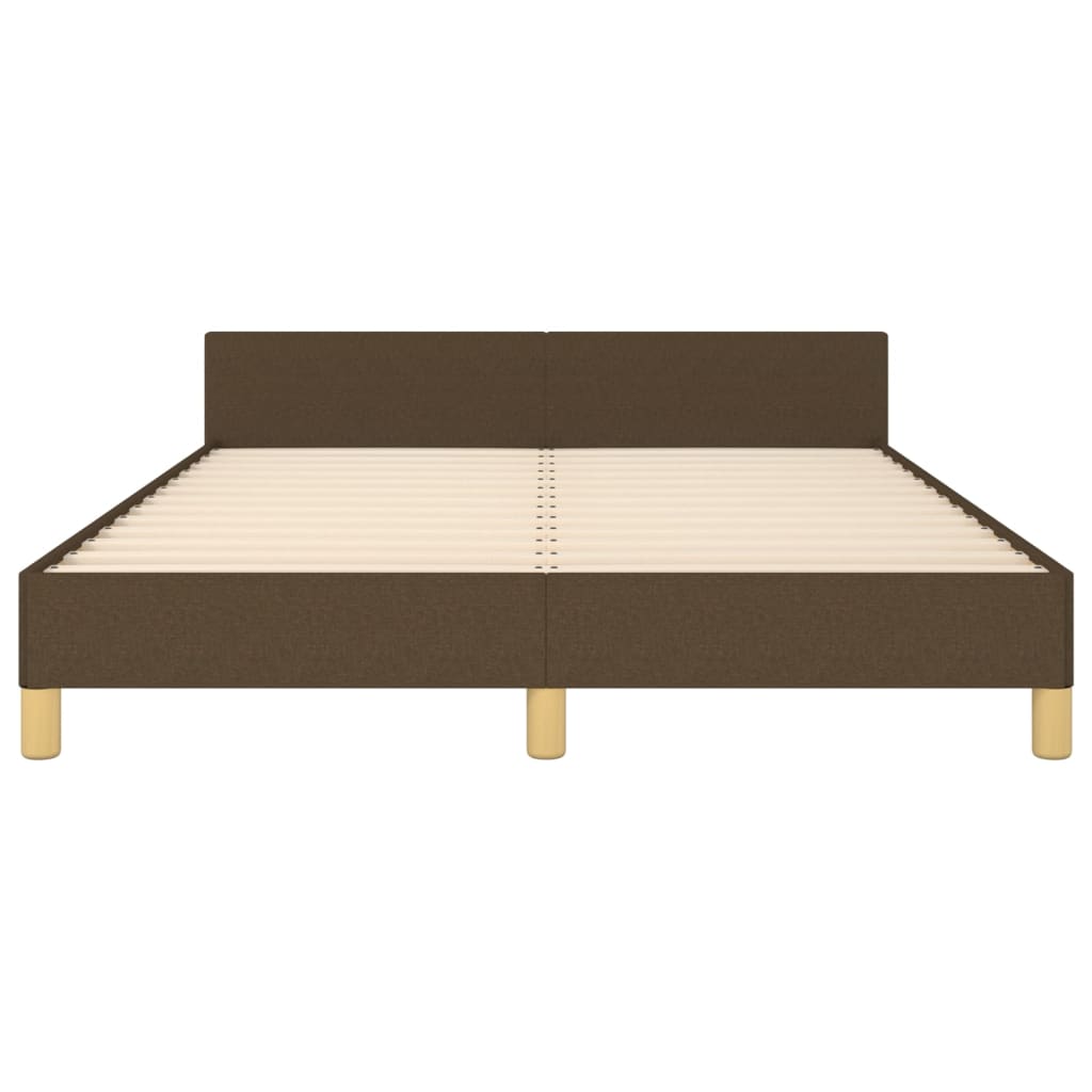 Giroletto senza Materasso-Struttura Letto Marrone Scuro 140x190 cm Tessuto 733882