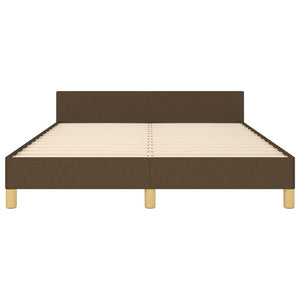 Giroletto senza Materasso-Struttura Letto Marrone Scuro 140x190 cm Tessuto 733882