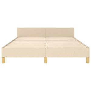 Giroletto senza Materasso-Struttura Letto Crema 140x190 cm in Tessuto