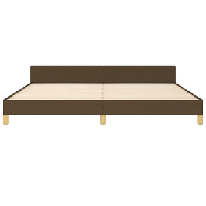 Giroletto senza Materasso-Struttura Letto Marrone Scuro 200x200 cm in Tessuto 360443