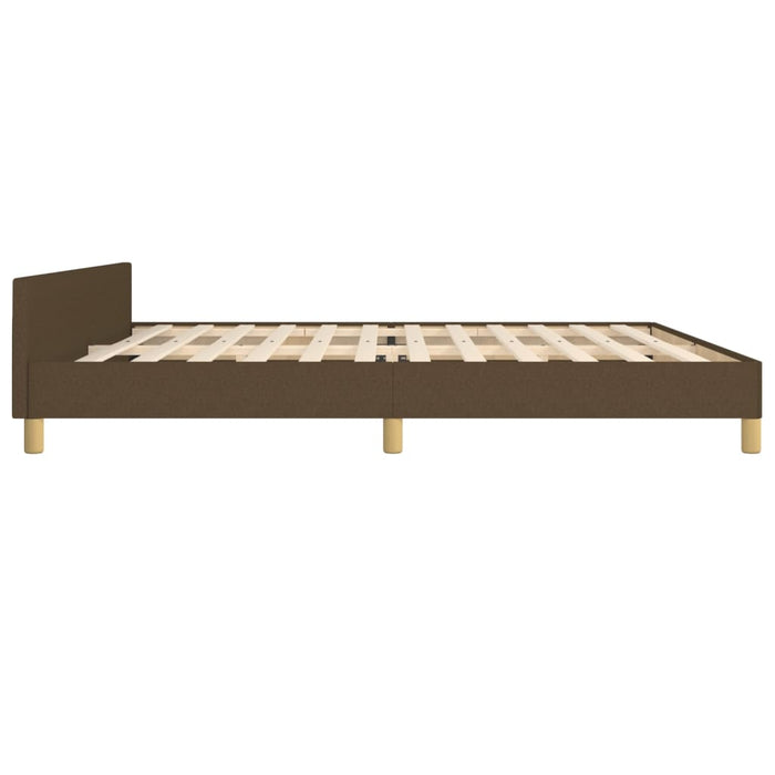 Giroletto senza Materasso-Struttura Letto Marrone Scuro 200x200 cm in Tessuto 360443