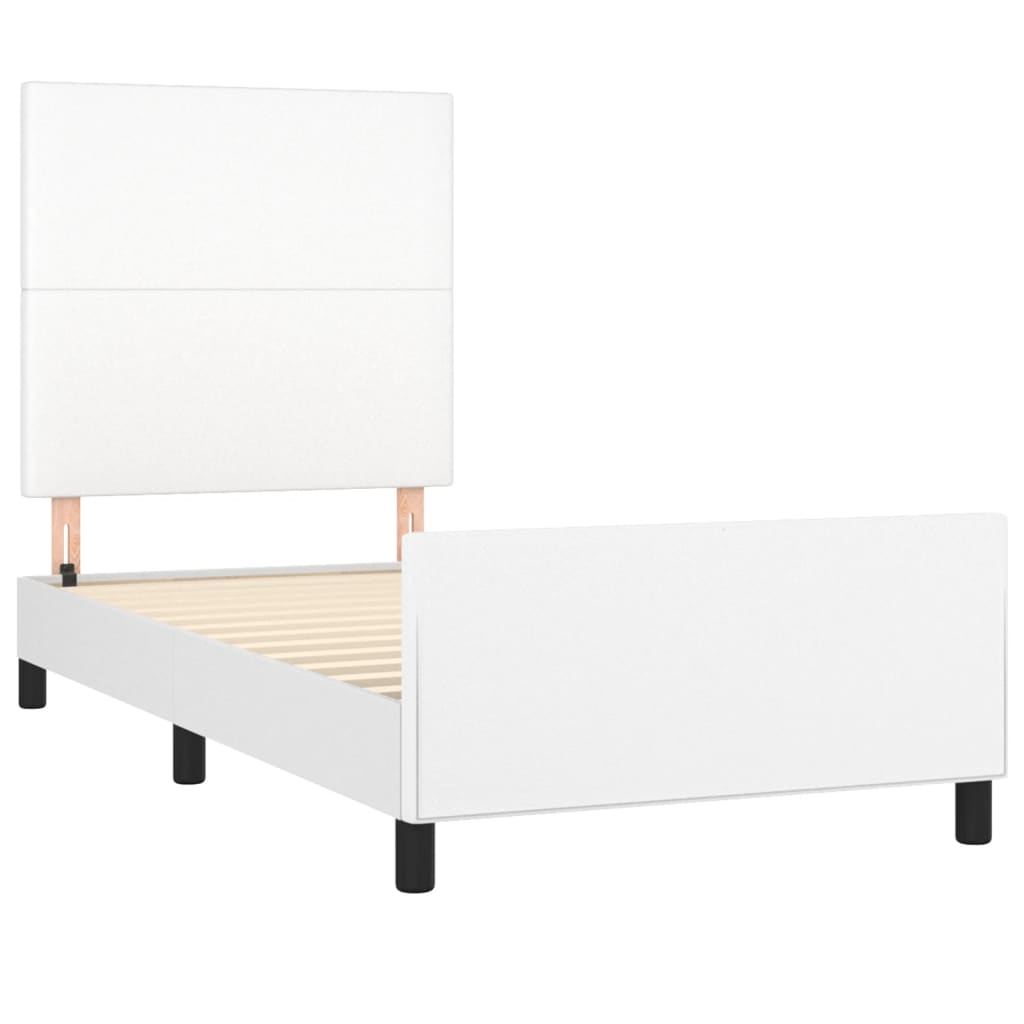Giroletto con Testiera Bianco 80x200 cm in Similpelle cod mxl 65346