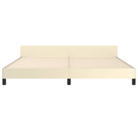 Giroletto con Testiera Crema 200x200 cm in Similpelle 3125471