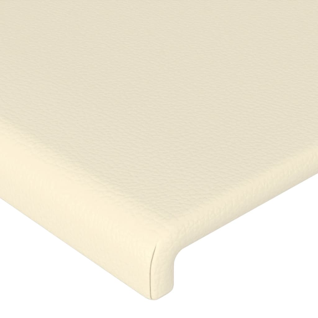 Giroletto con Testiera Crema 200x200 cm in Similpelle 3125471