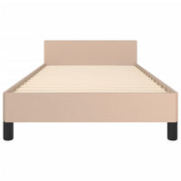 Giroletto con Testiera-Struttura Letto con testiera Cappuccino 90x190 cm in Similpelle 224408