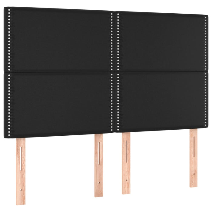 Giroletto con Testiera Nero 140x190 cm in Similpelle 3125506