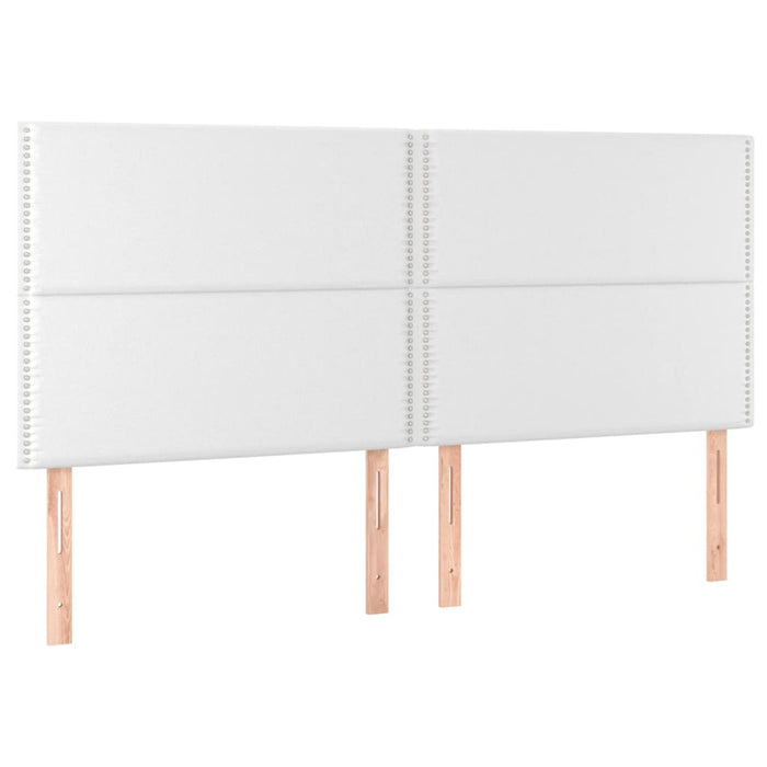 Giroletto con Testiera Bianco 180x200 cm in Similpelle 3125525