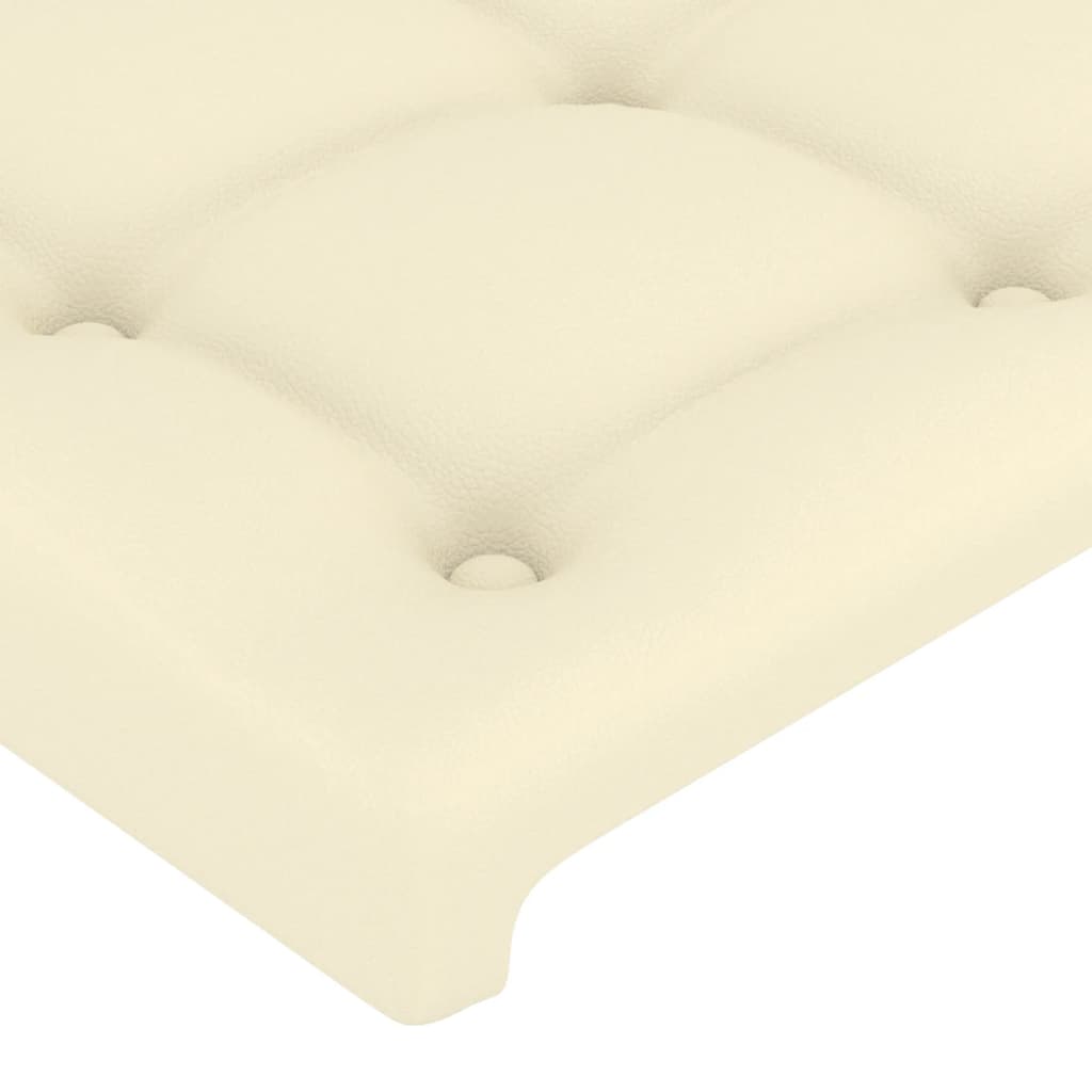 Giroletto con Testiera Crema 200x200 cm in Similpelle 3125593