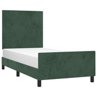 Giroletto senza Materasso Verde Scuro 80x200 cm in Velluto 3125602