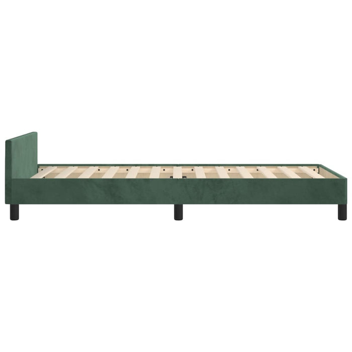 Giroletto senza Materasso Verde Scuro 80x200 cm in Velluto 3125602