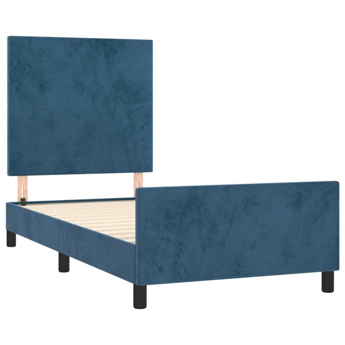 Giroletto senza Materasso Blu Scuro 80x200 cm in Velluto 3125603