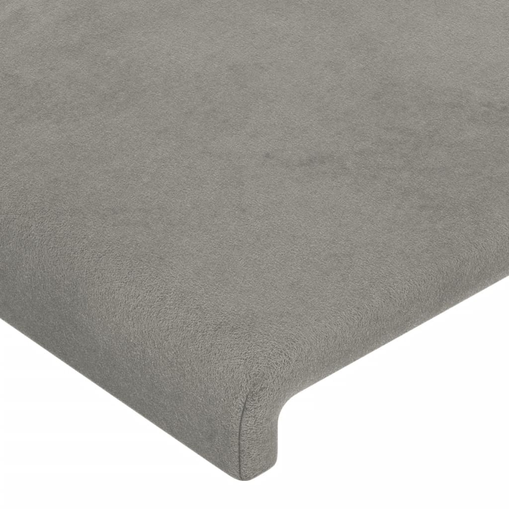 Giroletto senza Materasso Grigio Chiaro 90x190 cm Velluto 3125605