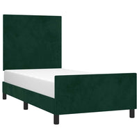 Giroletto senza Materasso-Struttura Letto Verde Scuro 90x190 cm in Velluto 719895