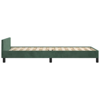 Giroletto senza Materasso-Struttura Letto Verde Scuro 90x190 cm in Velluto 719895